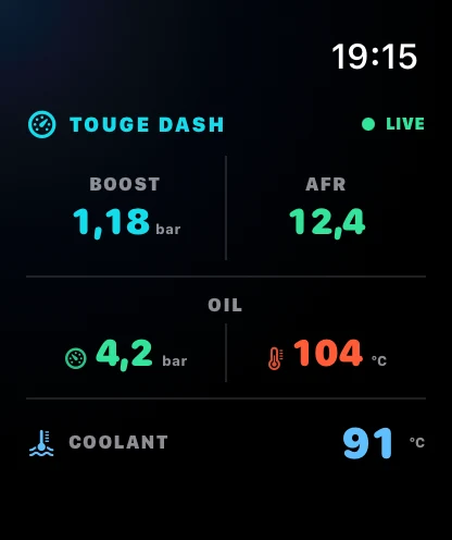 Touge Dash on Apple Watch